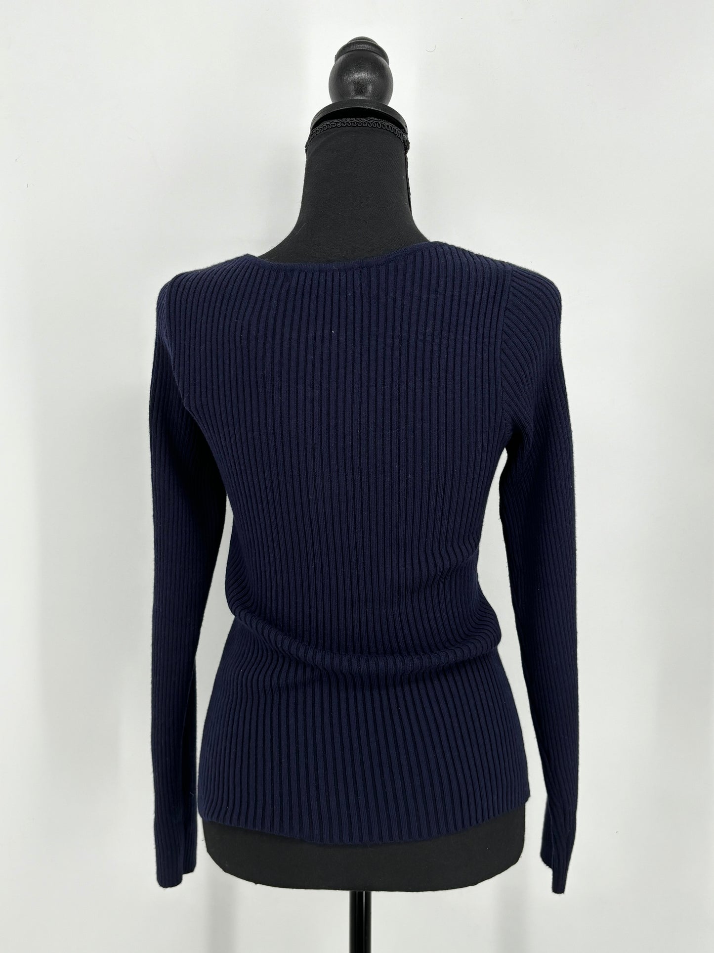 Women's Dark Blue Fitted Sweater – Size M