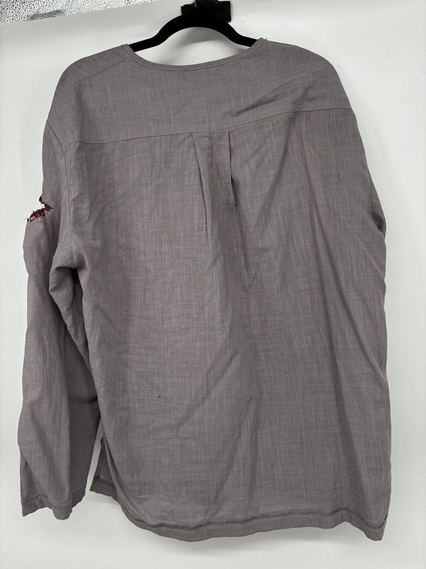 Men’s Brown Loose Fit Long Sleeve T-Shirt – Size L