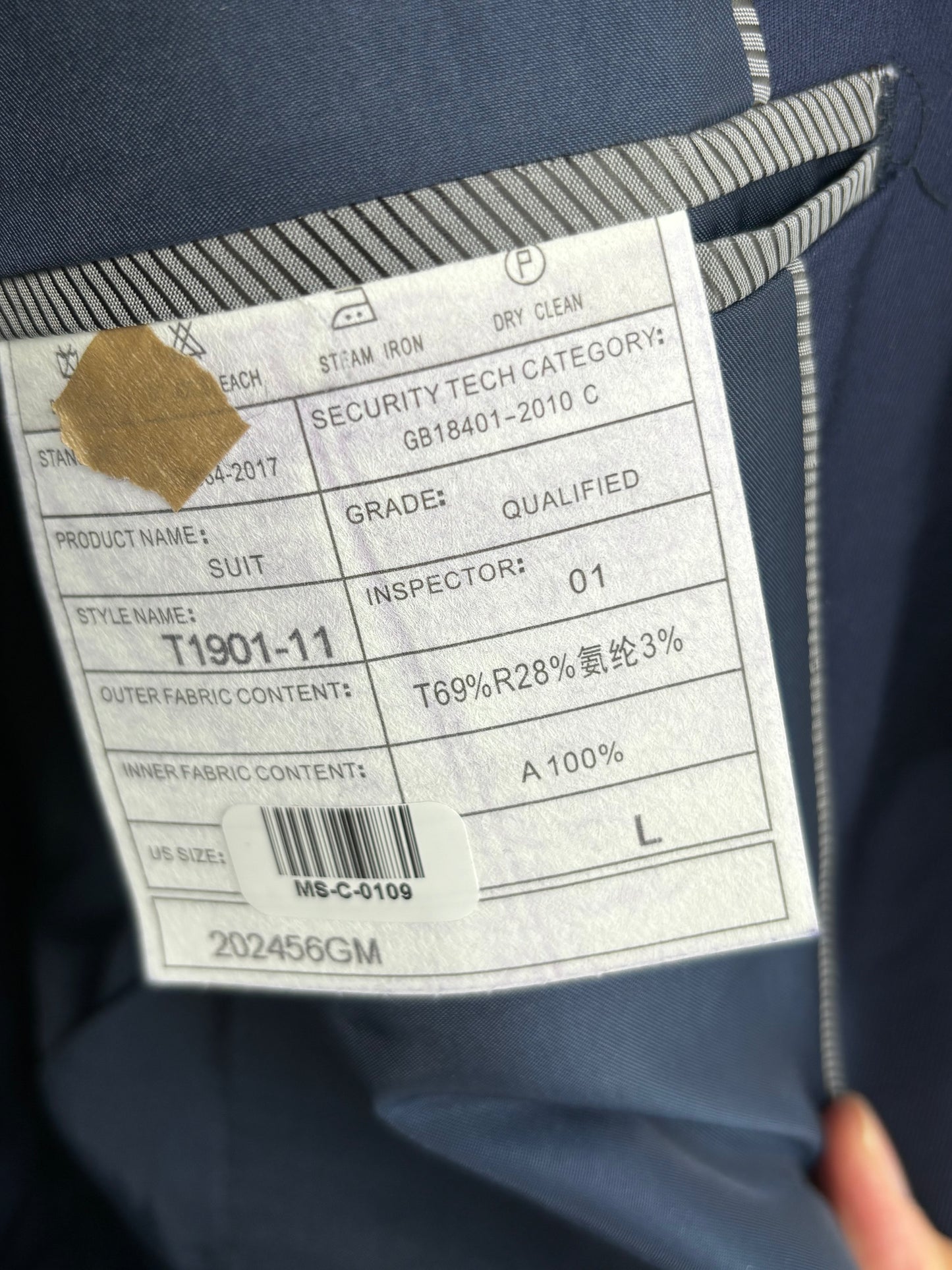 Men’s Blue Suit Set (Blazer & Pants) – Size L