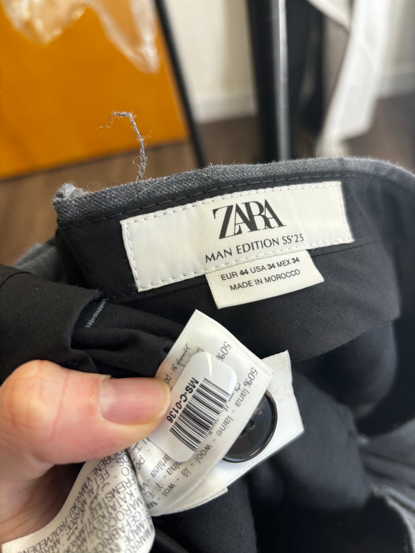 ZARA Men’s Classic Black Formal Pants – 34