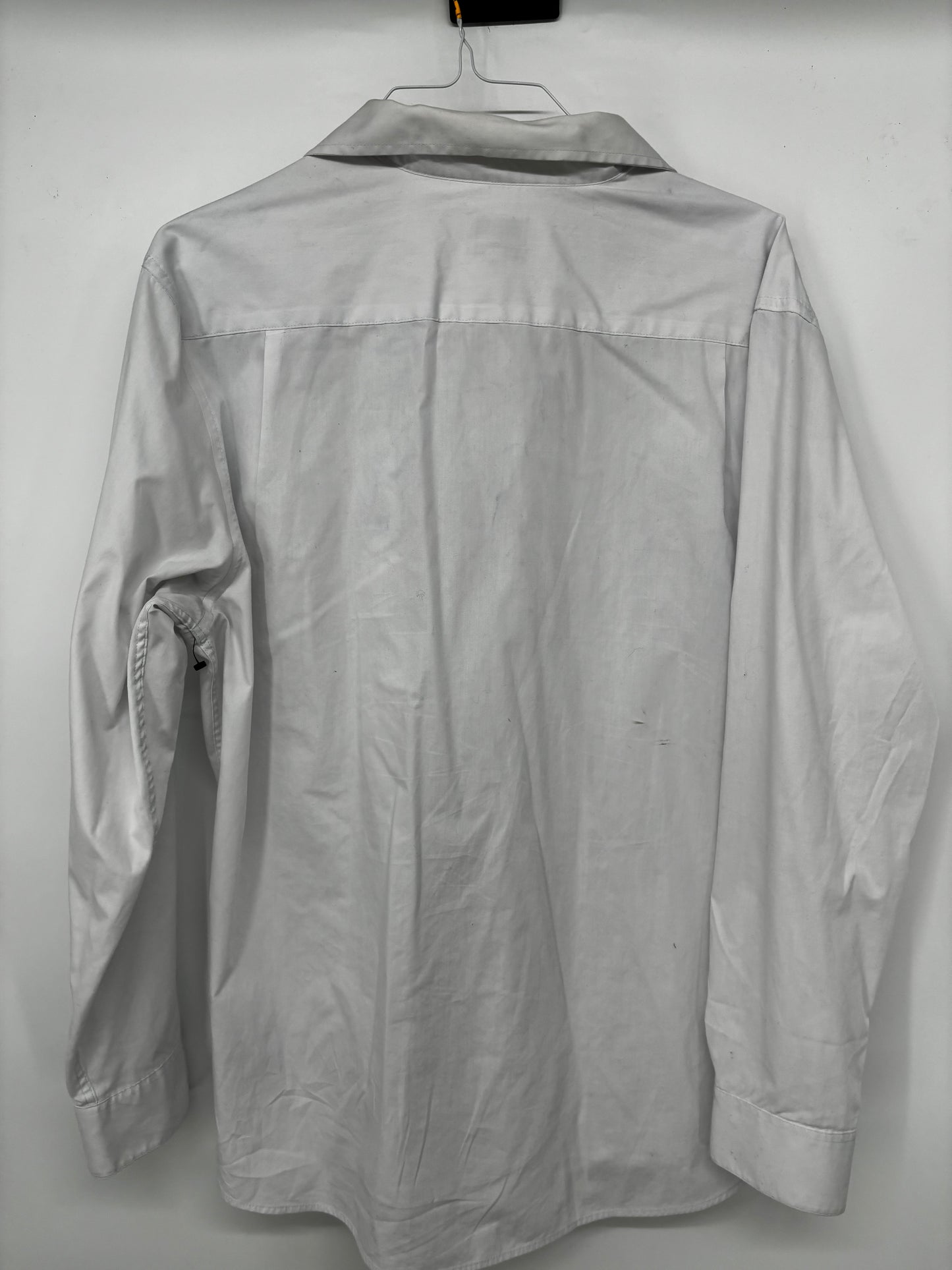 Men’s White Button-Up Shirt –size xl