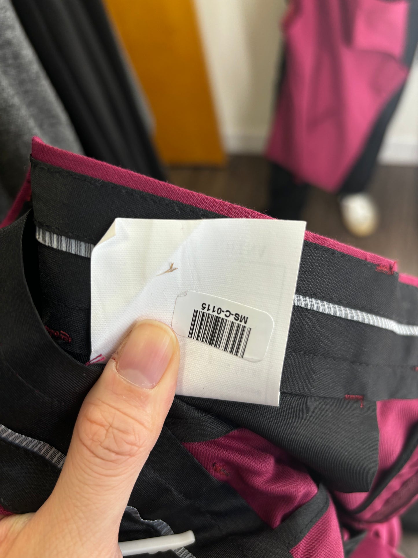 Men’s Burgundy Vest and Matching Dress Pants Set –Size no