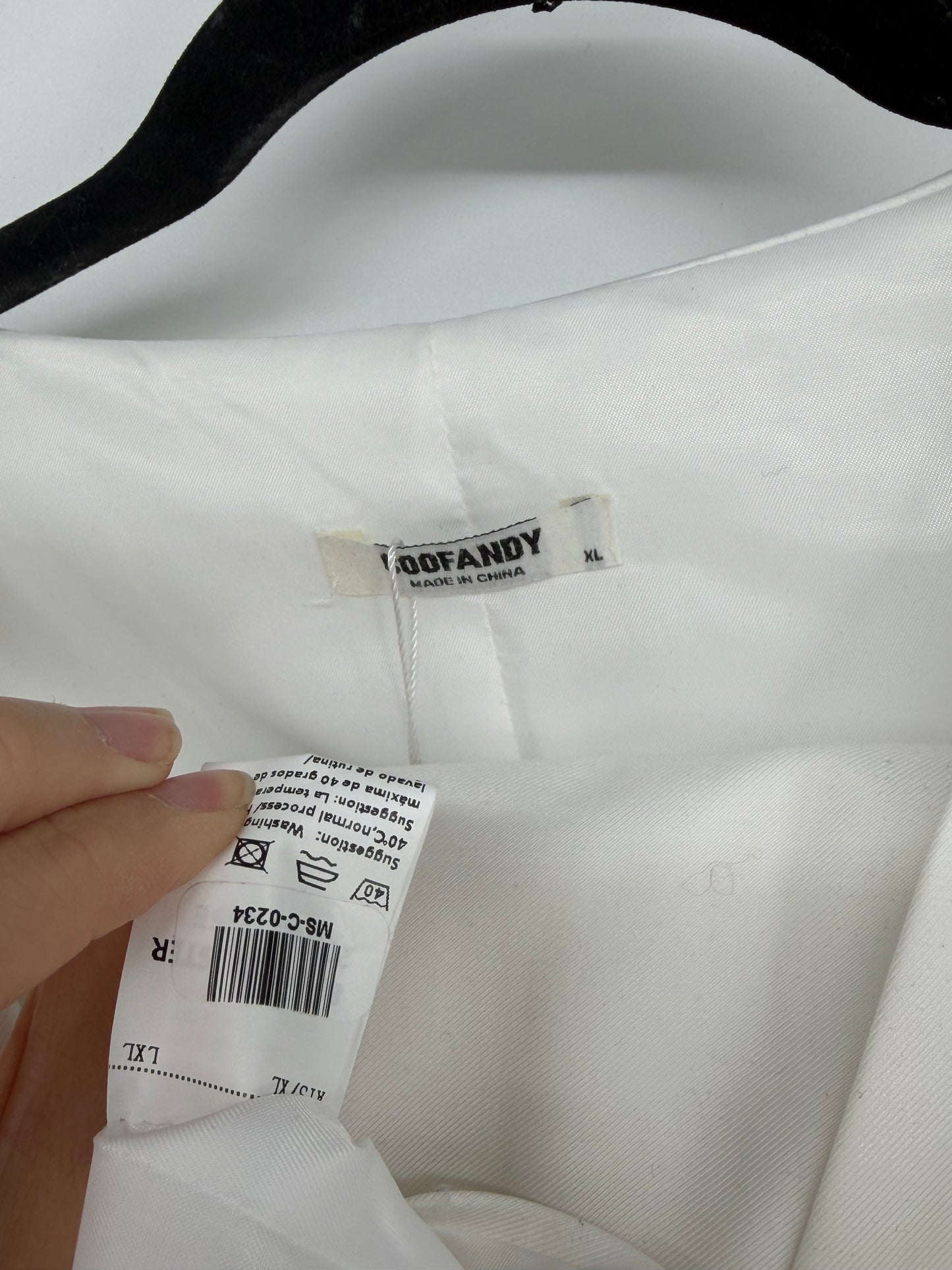 COOFANDY Men’s White Suit Set (Vest & Pants) – Size XL