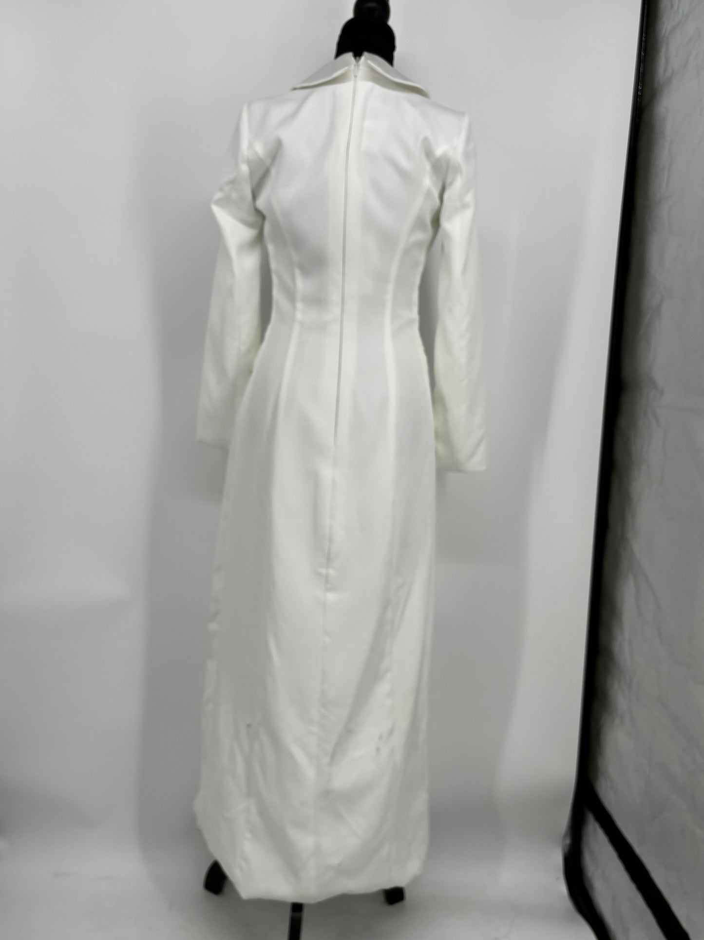 Women’s White Workwear Boiler Suit with Collar size no