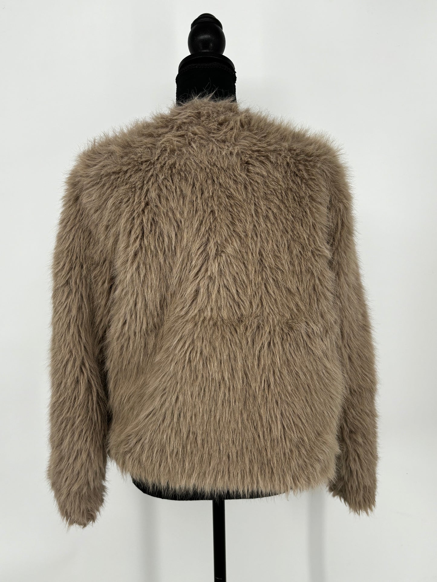 PrettyGarden Women’s Light Brown Faux Fur Jacket size m