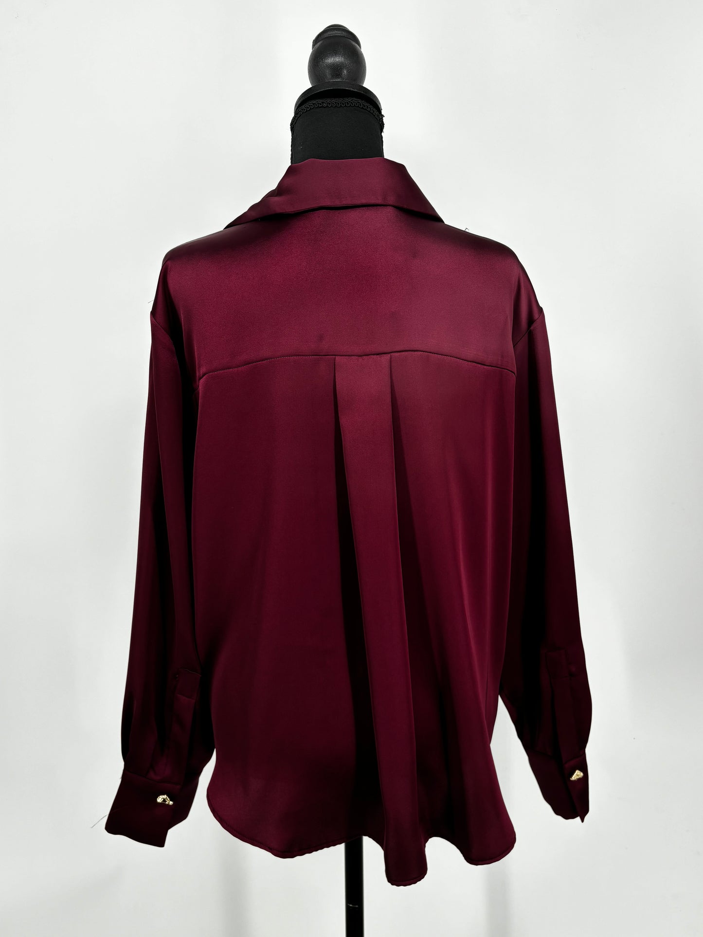 Women’s Burgundy Silk Blouse size s