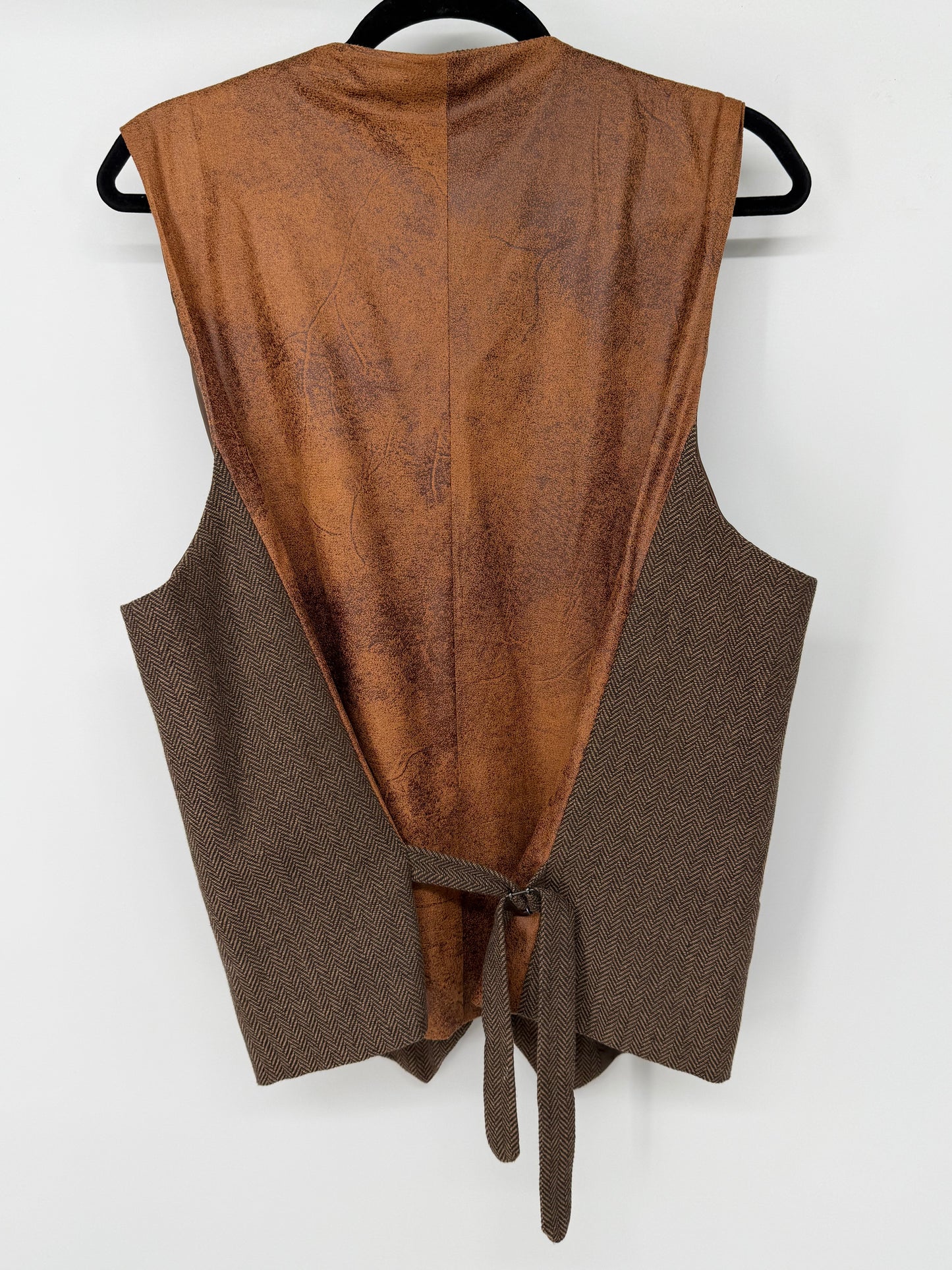 Men’s brown Tweed Casual Vest size l