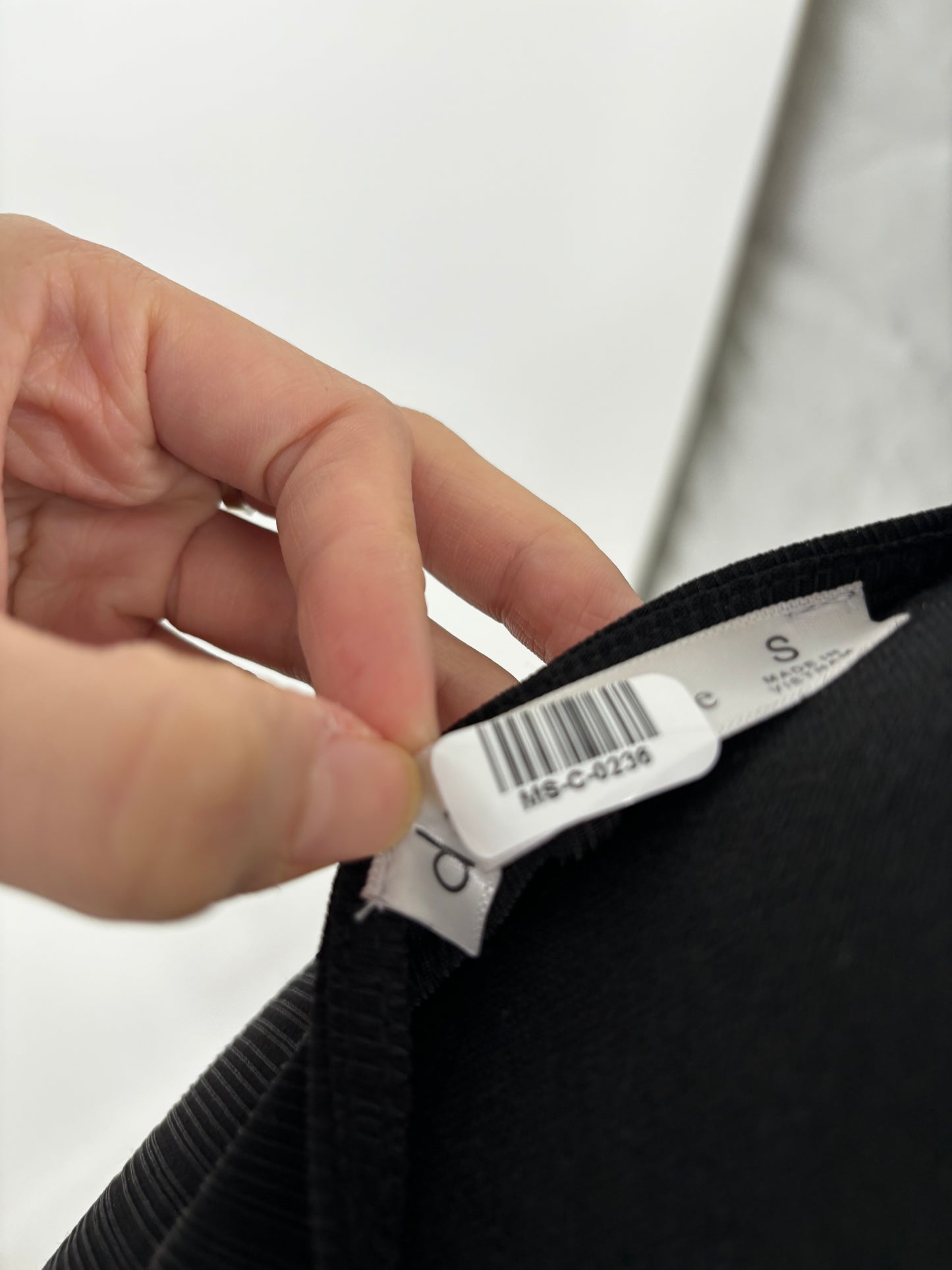 Women's Black Slim Fit Top – 3/4 Sleeves, Size S