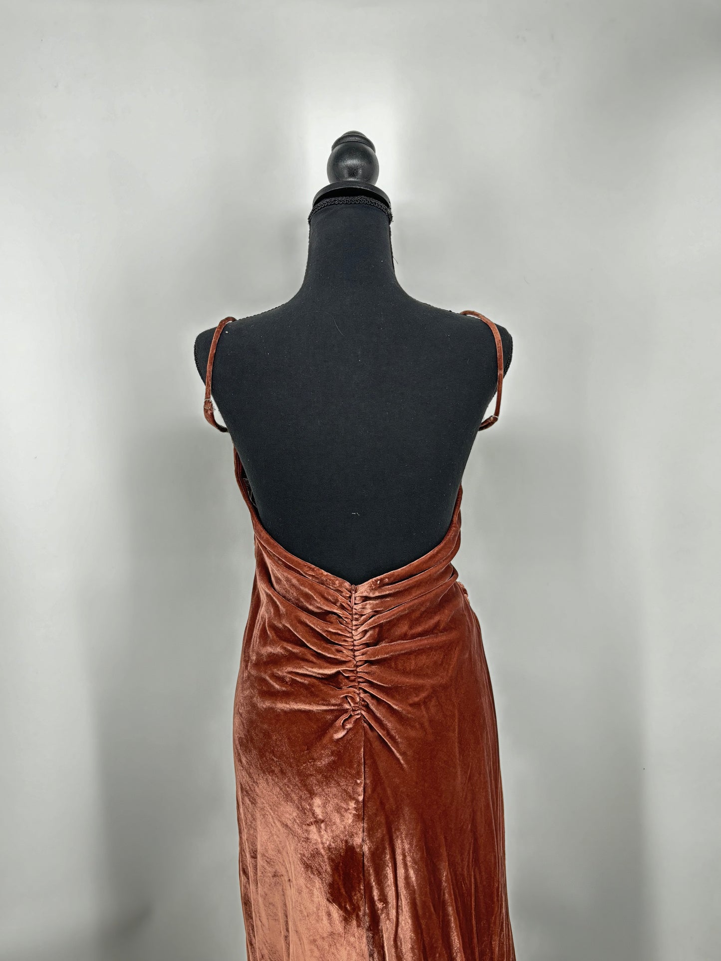 ZARA Women's Red Velvet Slim Fit Cami Maxi Dress – Size S