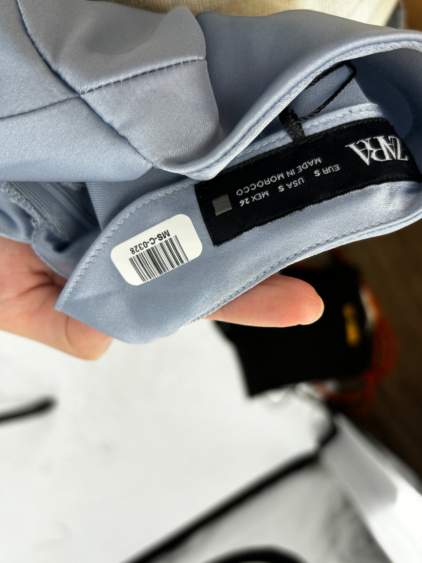 ZARA Women's Blue Silk Cami Maxi Dress – Size S