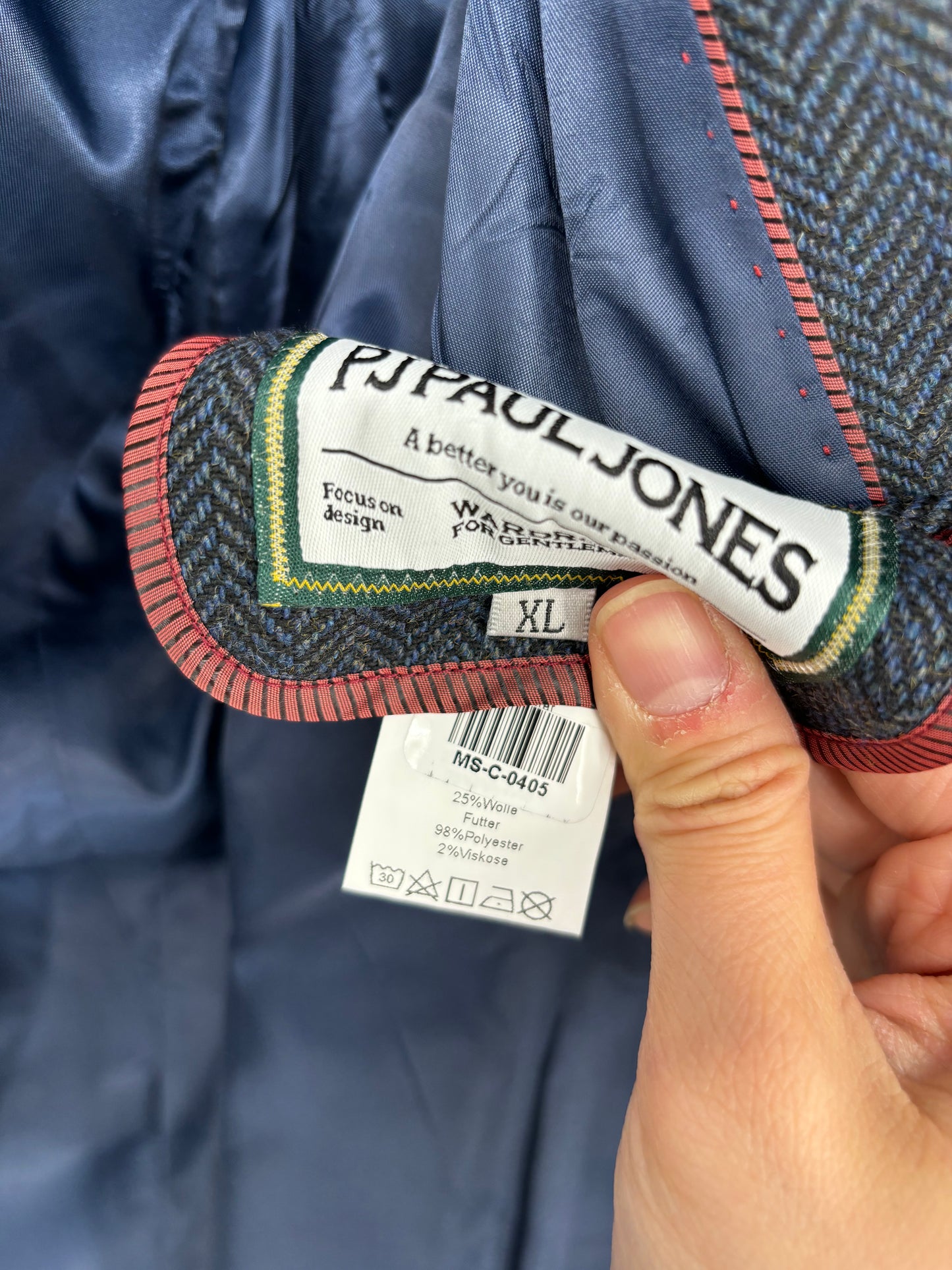 Men’s Navy Blue Suit Jacket – Size XL