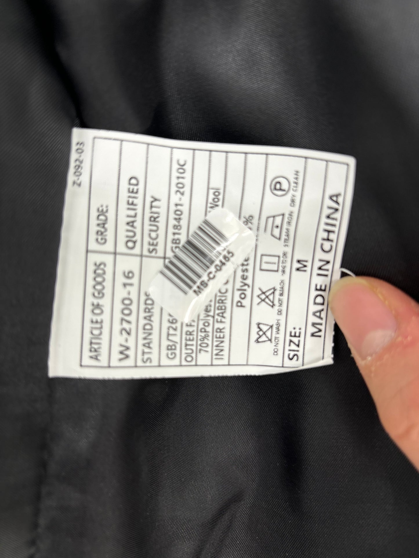 Men’s Black Blazer – Size M