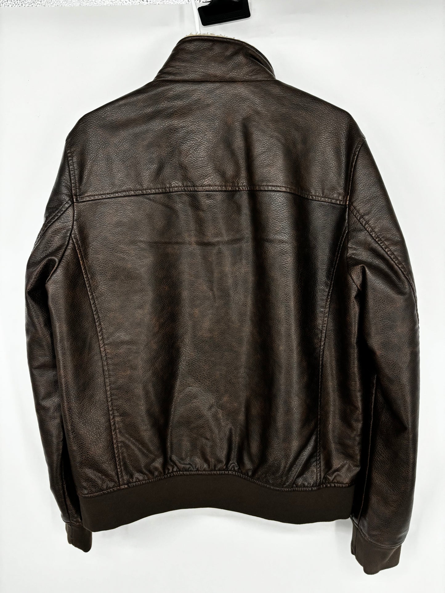 Men’s Brown Leather Jacket – Estimated Size S–M