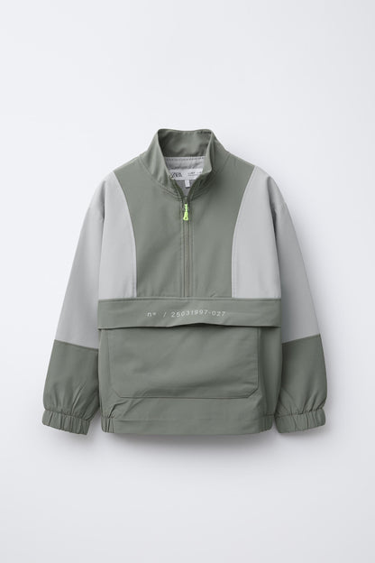 Children's clothing tops off-white, pants size 128cm/7-8 years old TECHNICAL SWEATSHIRT WITH ZIPPER  size7/8