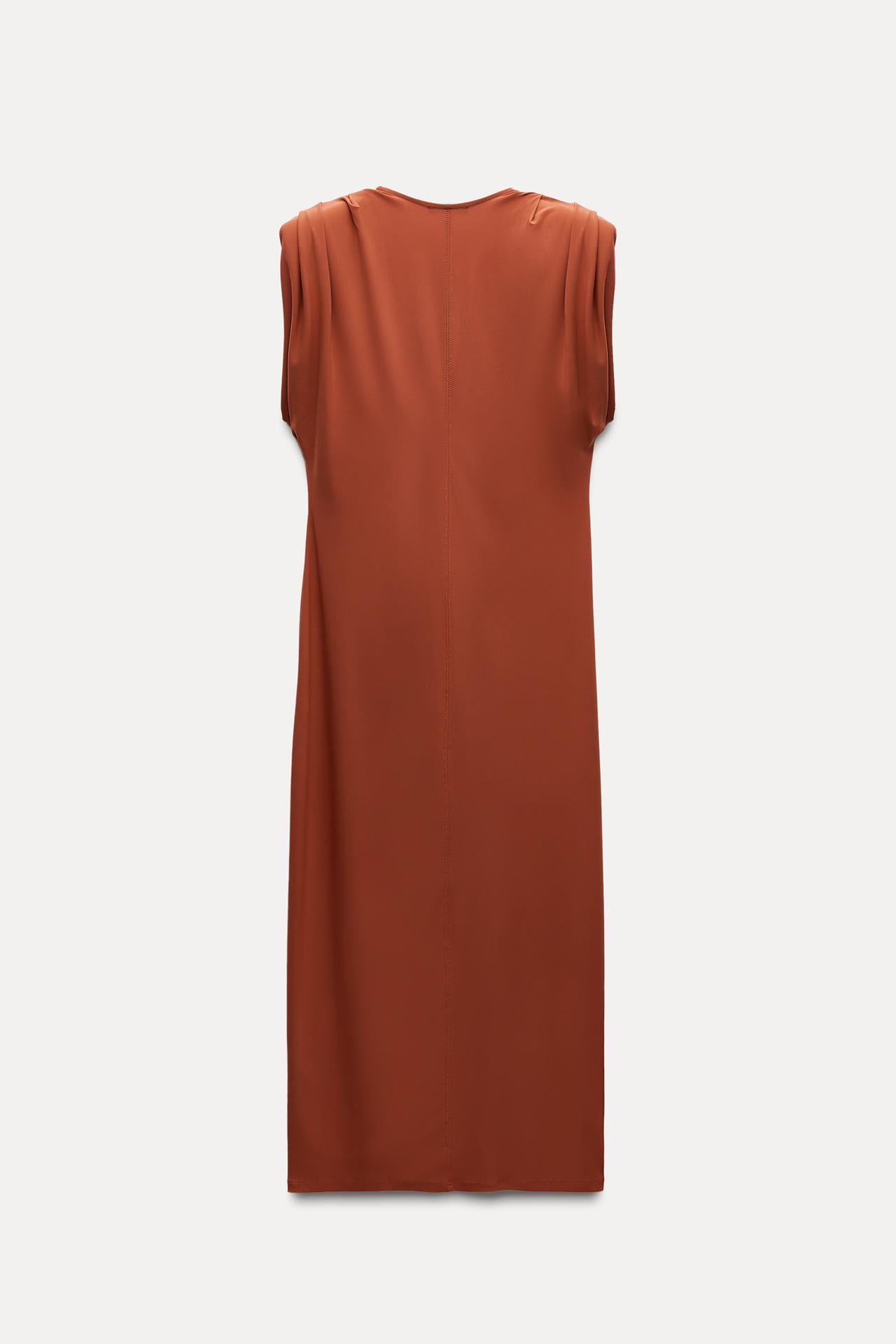 LONG DRESS WITH SHOULDER PADS Size S