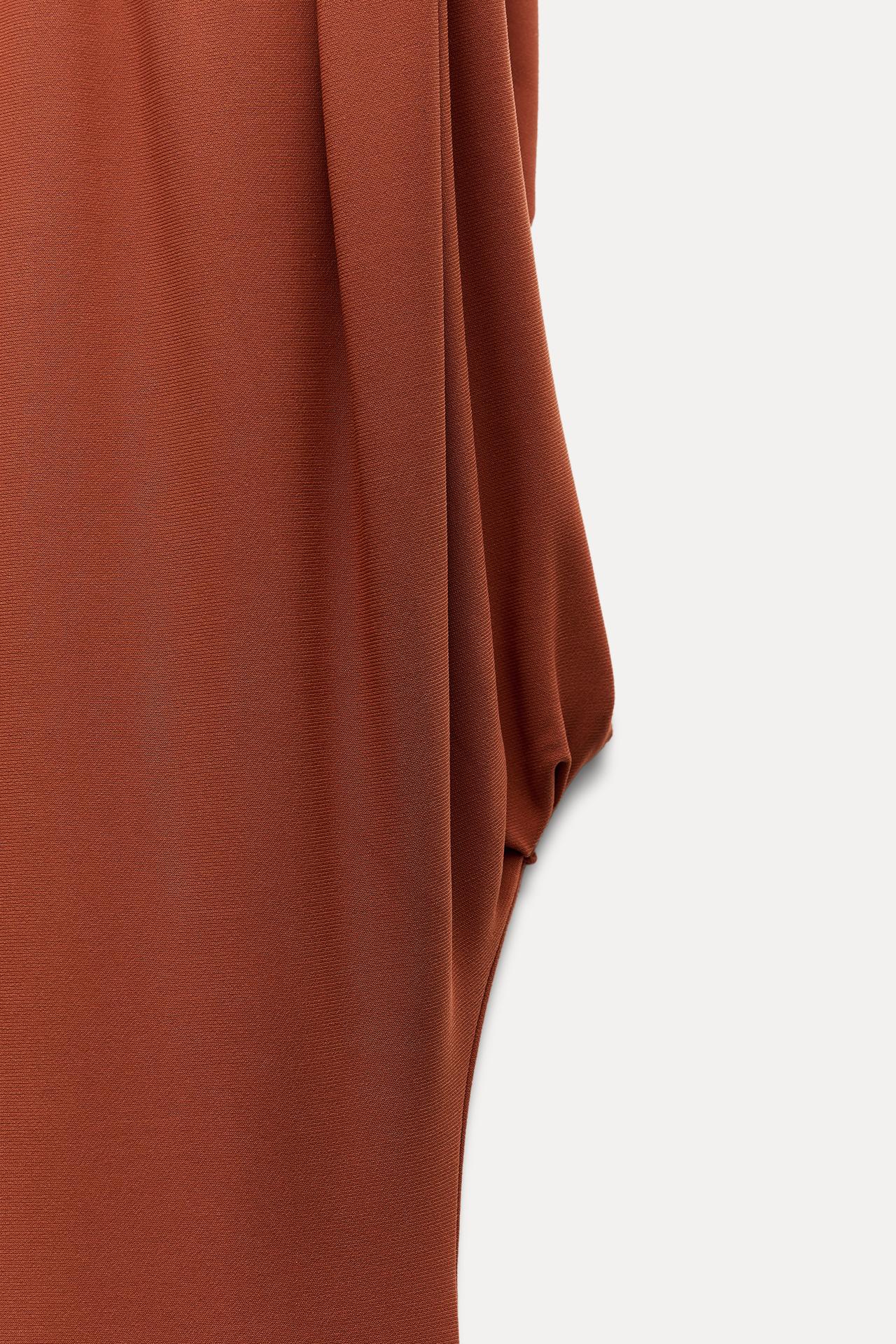 LONG DRESS WITH SHOULDER PADS Size S