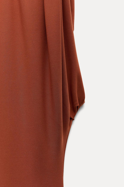 LONG DRESS WITH SHOULDER PADS Size S