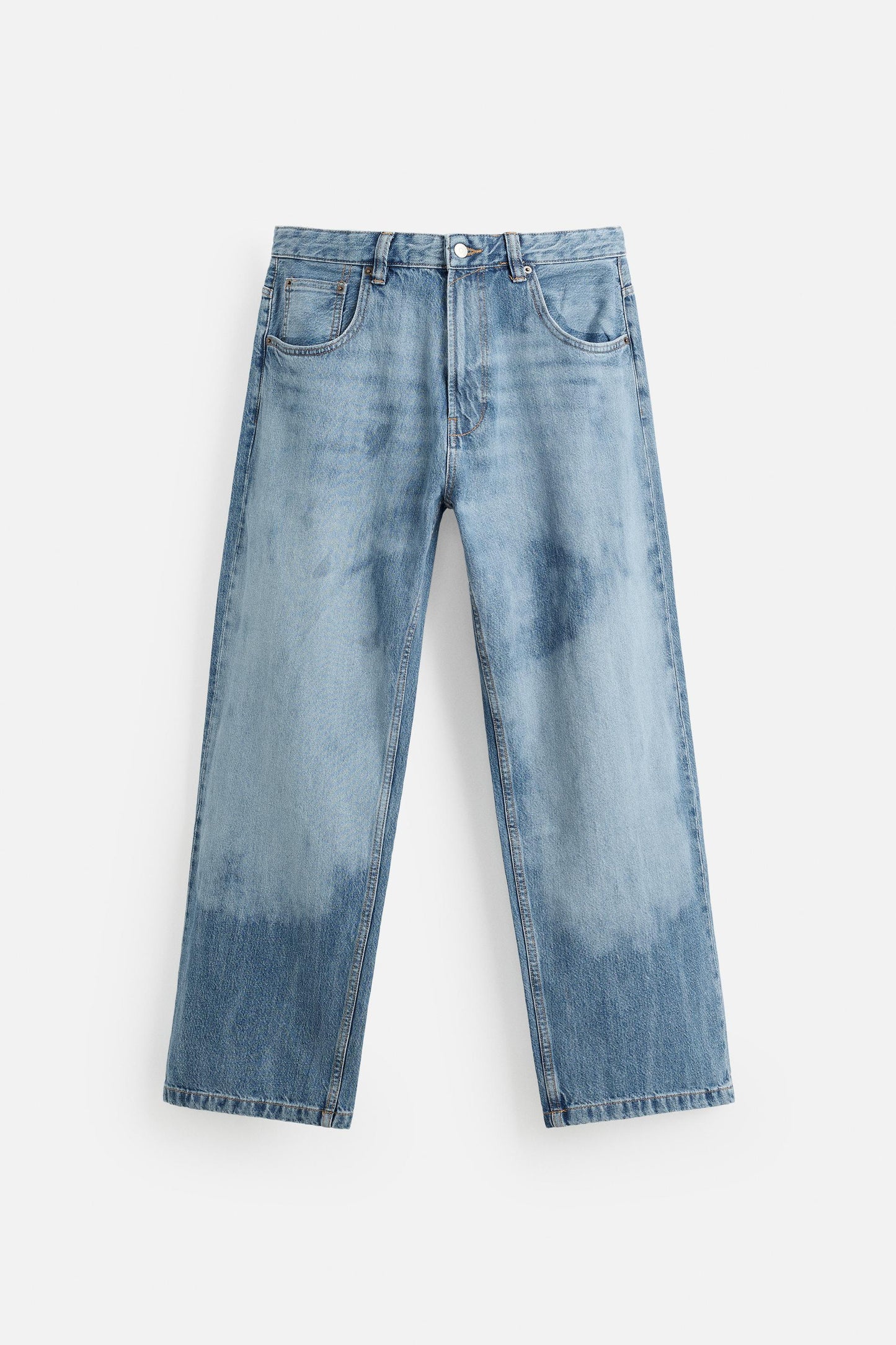 EVALESS Baggy Barrel Jeans for Womens High Waisted Wide Leg Boyfriend Denim Ankle Pants size 32