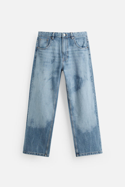 EVALESS Baggy Barrel Jeans for Womens High Waisted Wide Leg Boyfriend Denim Ankle Pants size 32