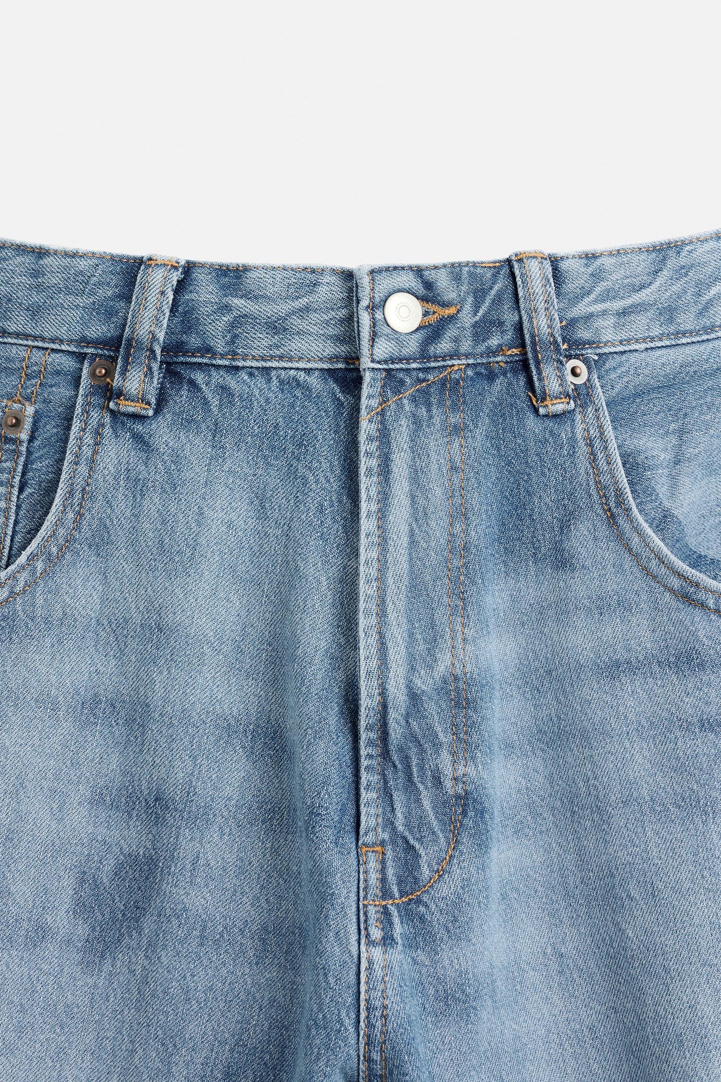 EVALESS Baggy Barrel Jeans for Womens High Waisted Wide Leg Boyfriend Denim Ankle Pants size 32