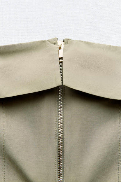 STRAPLESS ZIPPER JUMPSUIT Size S