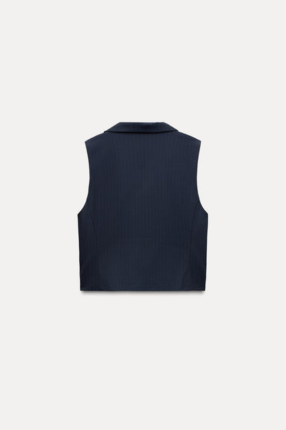 FITTED PINSTRIPE VEST size S