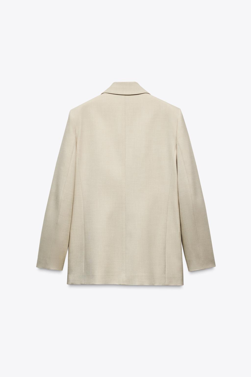 DOUBLE BREASTED SHOULDER PAD BLAZER size S