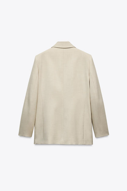 DOUBLE BREASTED SHOULDER PAD BLAZER size S