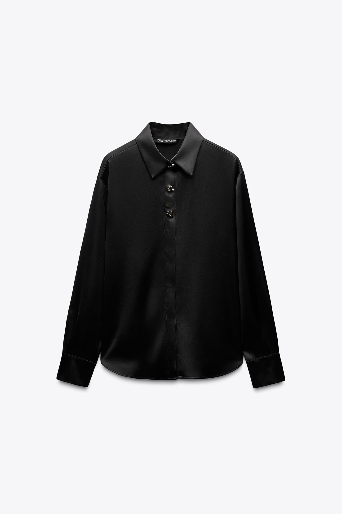 GOLD BUTTON SATIN EFFECT SHIRT Size XL