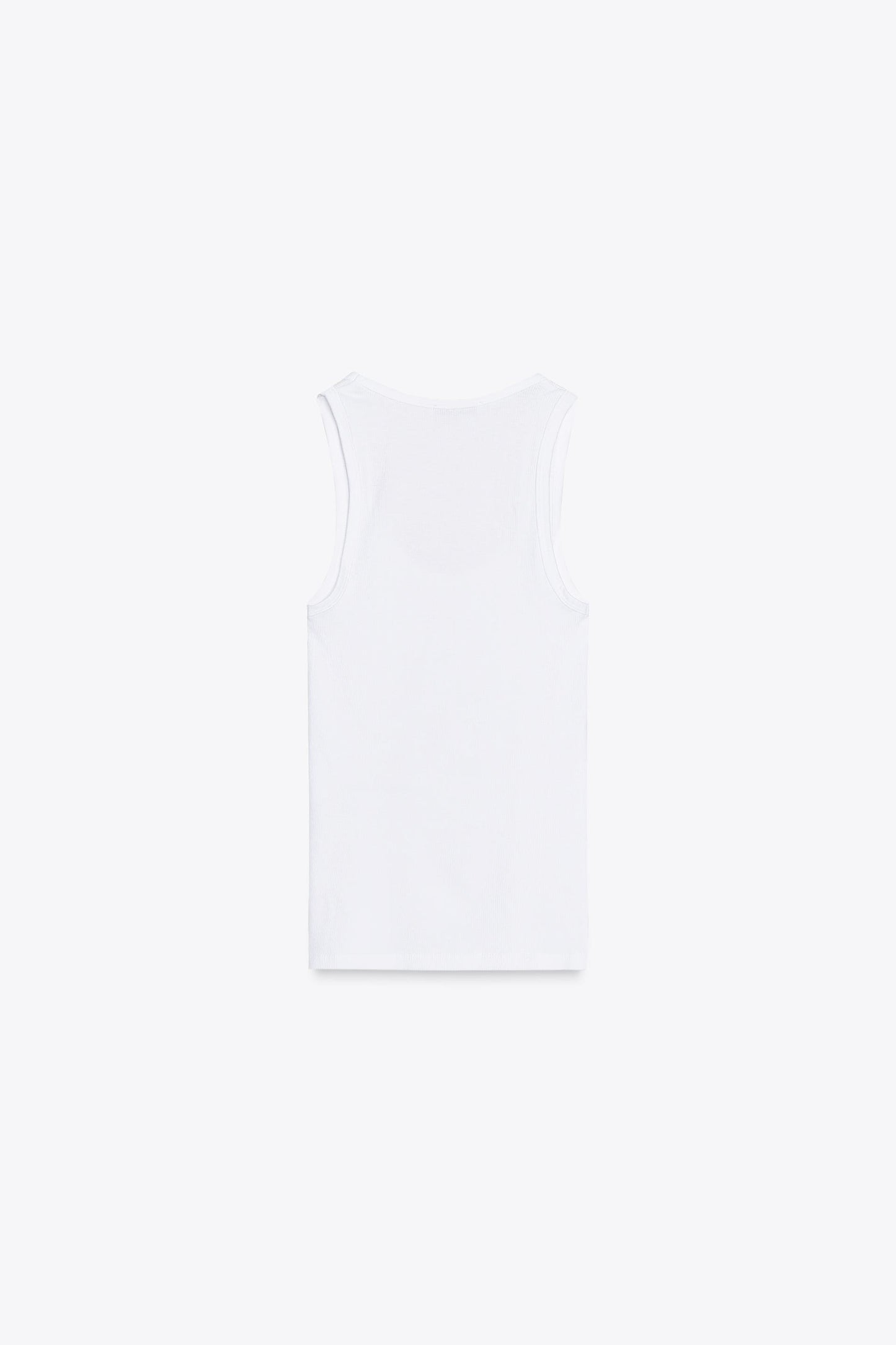 SLEEVELESS RIBBED COTTON T-SHIRT size XS