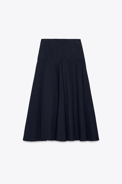 Zara ZW COLLECTION CUMMERBUND BUTTON SKIRT