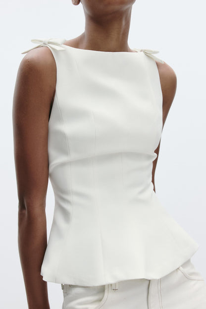 PEPLUM BOWS TOP size XS