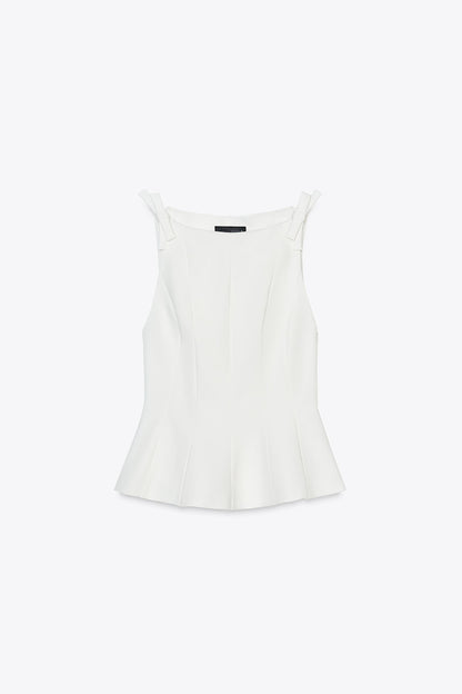 PEPLUM BOWS TOP size XS