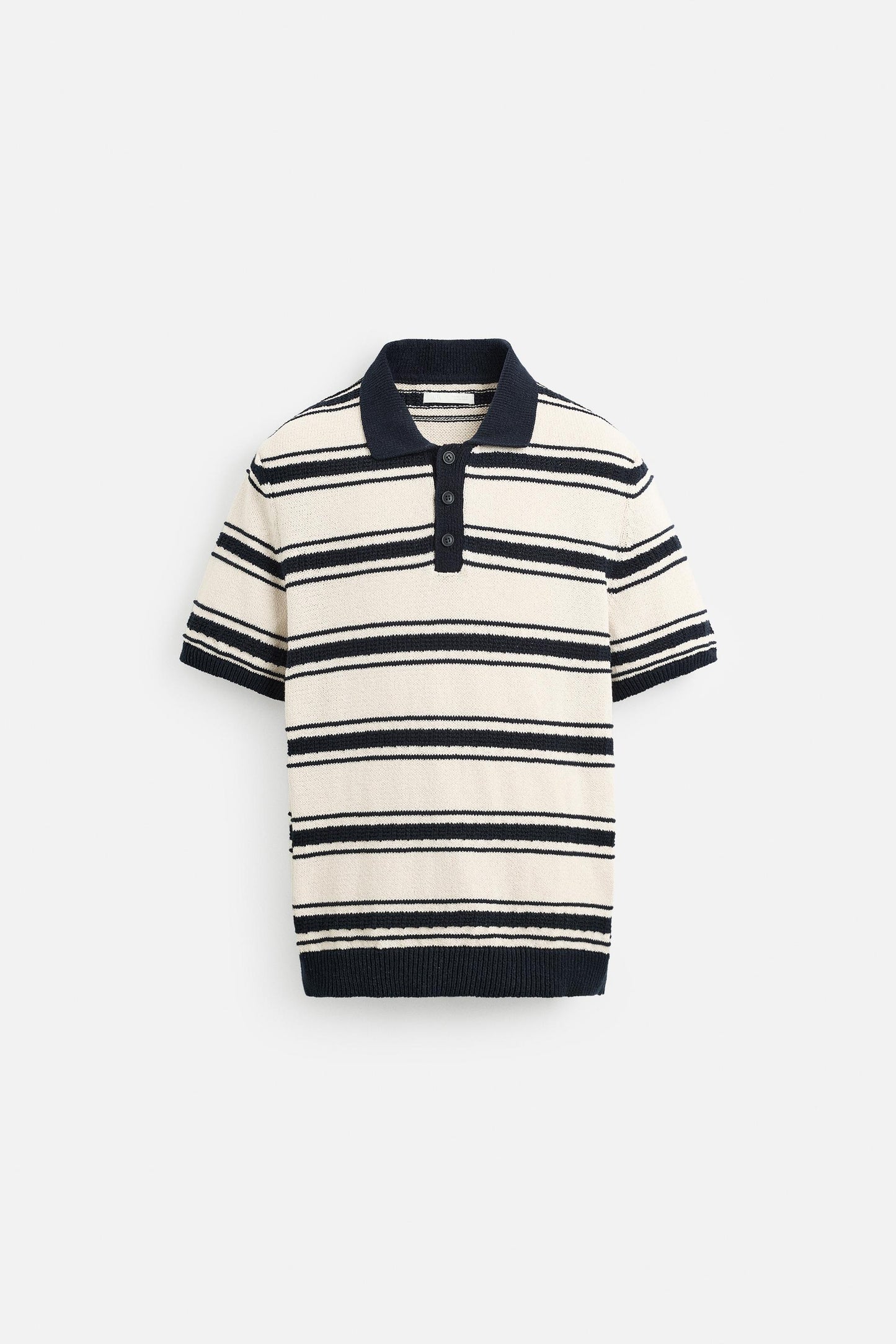 JACQUARD STRIPED KNIT POLO size M