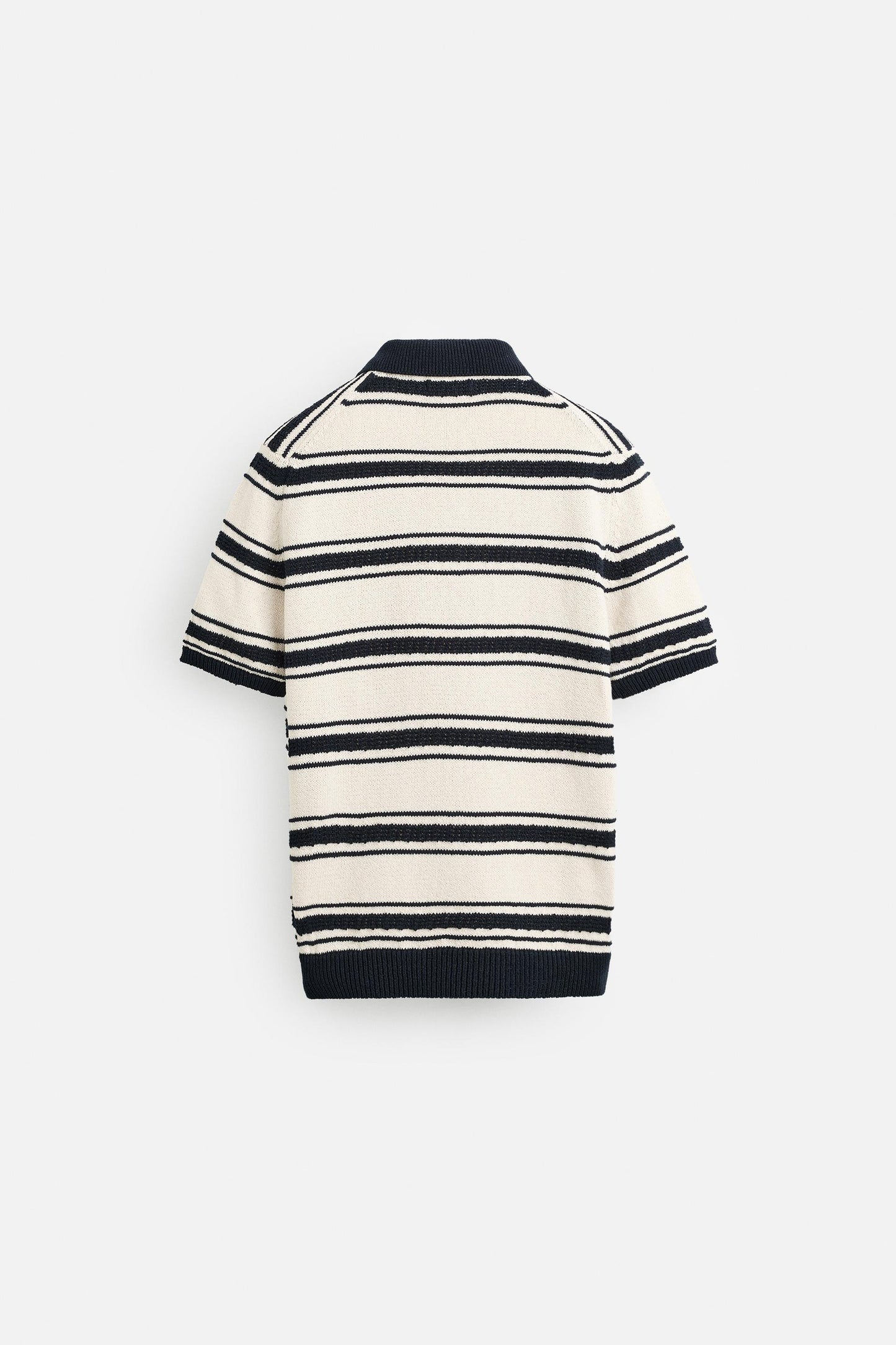 JACQUARD STRIPED KNIT POLO size M