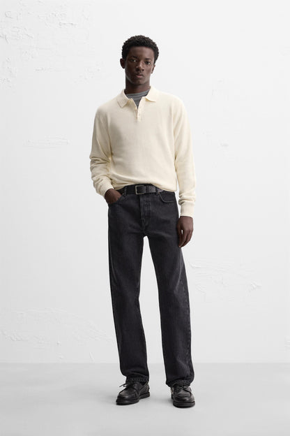 PEARL KNIT POLO SHIRT size L