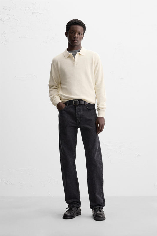 PEARL KNIT POLO SHIRT size L