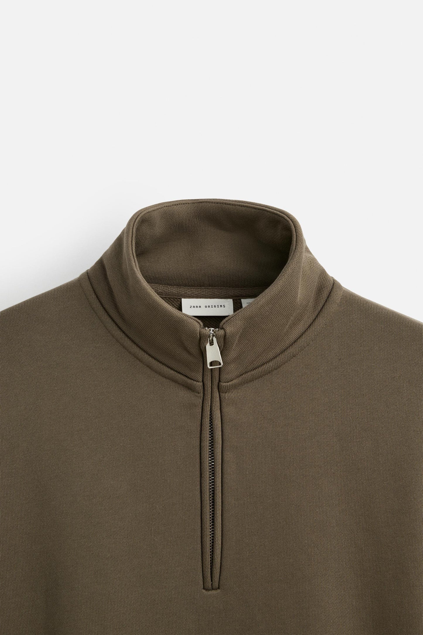 ZIPPERED COLLAR HEAVY WEIGHT SWEATSHIRT Size M