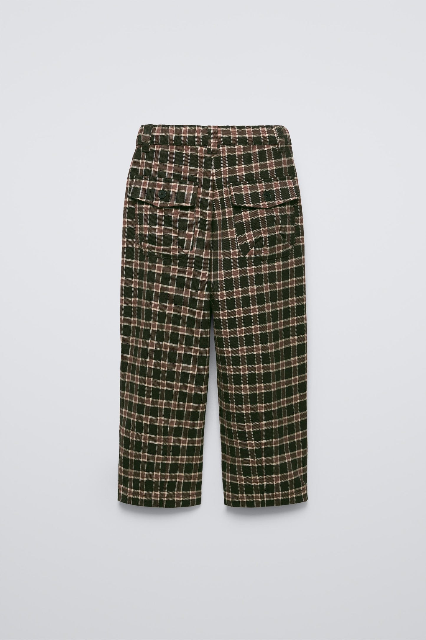 PLAID PLEATED BALLOON LEG PANTS didn't find size on picture