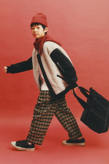 PLAID PLEATED BALLOON LEG PANTS didn't find size on picture