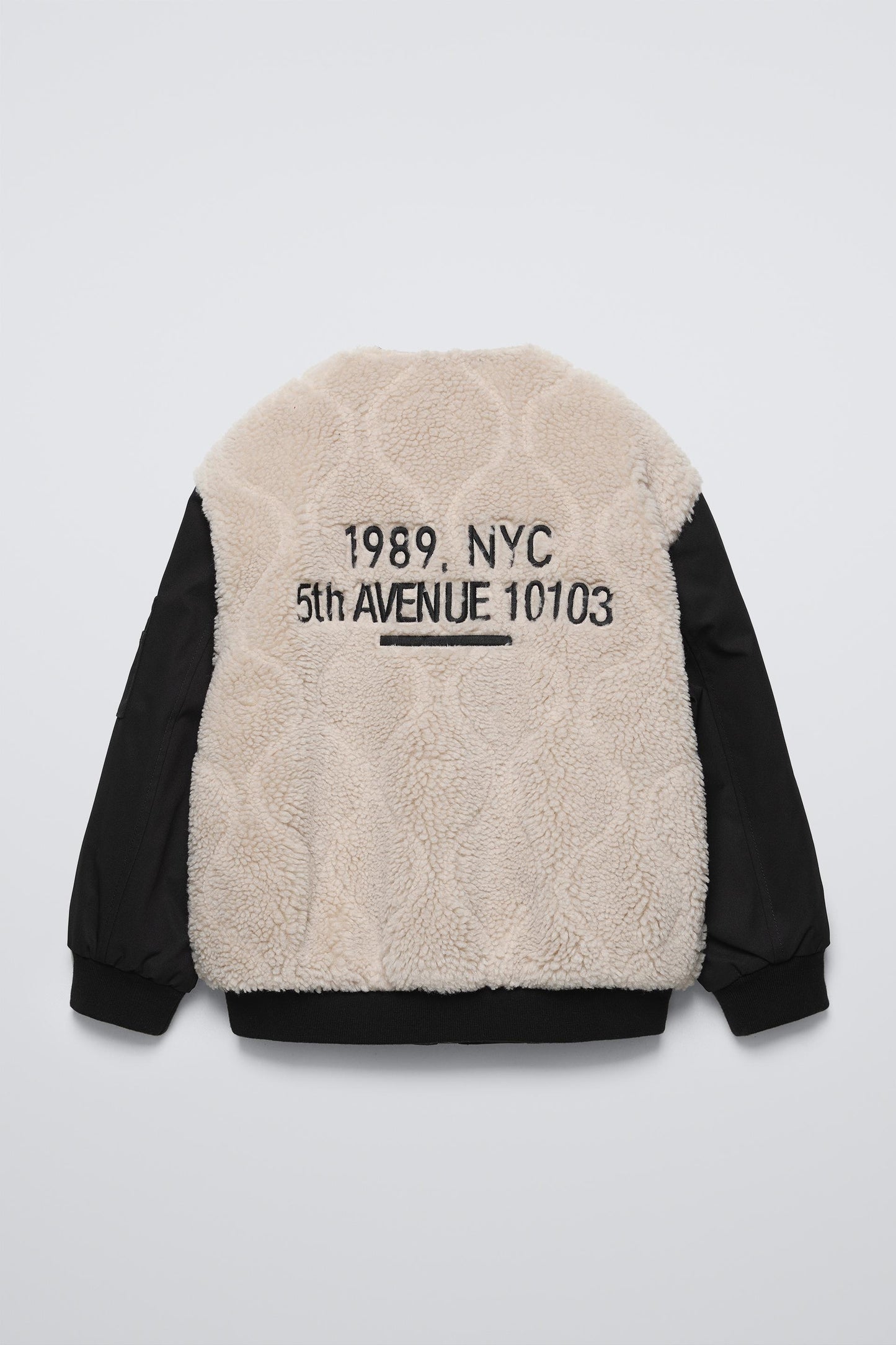 FLEECE BOMBER Kids Clothing Tops Grey Black Size 9-10