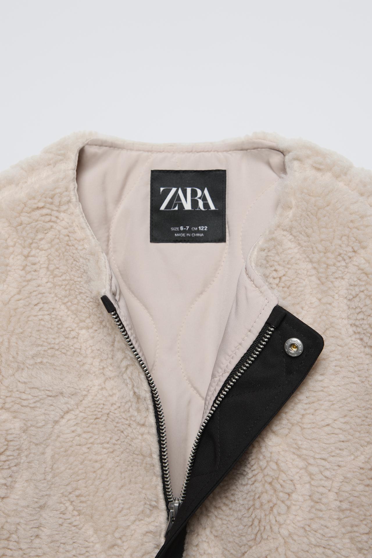 FLEECE BOMBER Kids Clothing Tops Grey Black Size 9-10