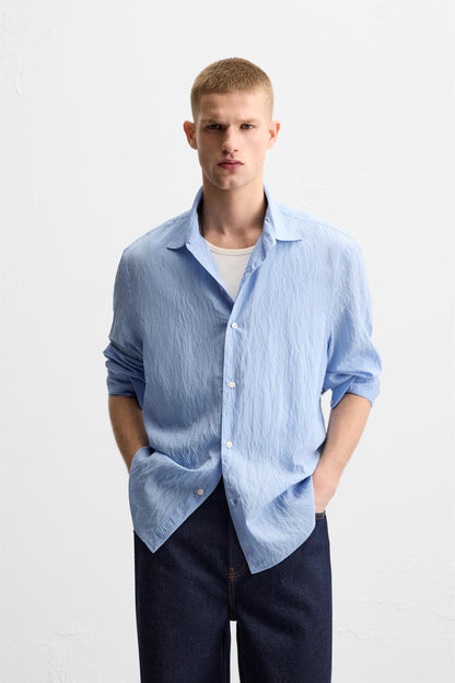 Men's FLOWY blue shirt size M