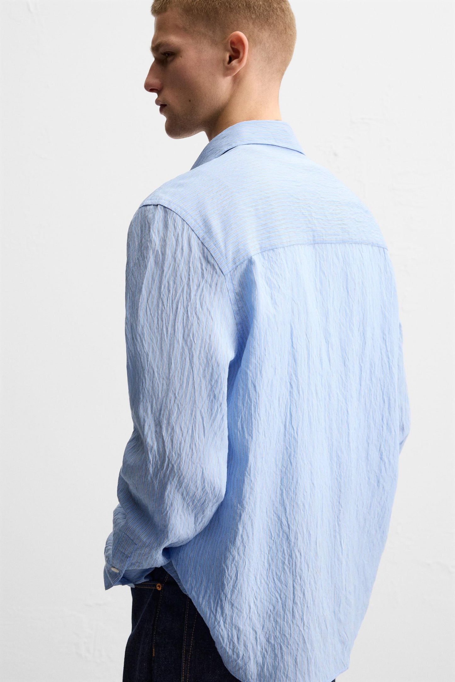 Men's FLOWY blue shirt size M