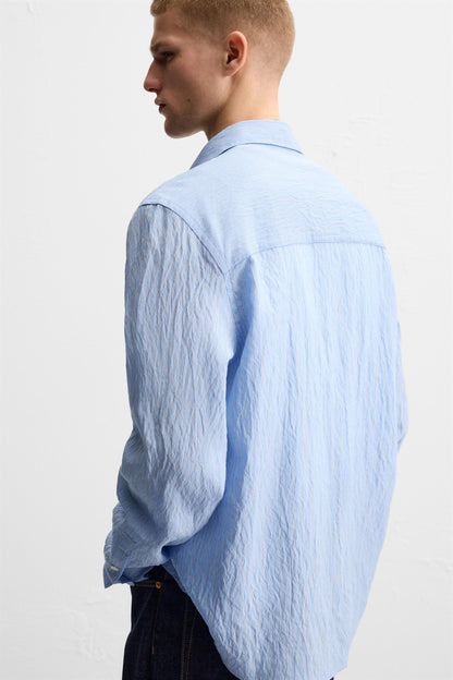 Men's FLOWY blue shirt size M