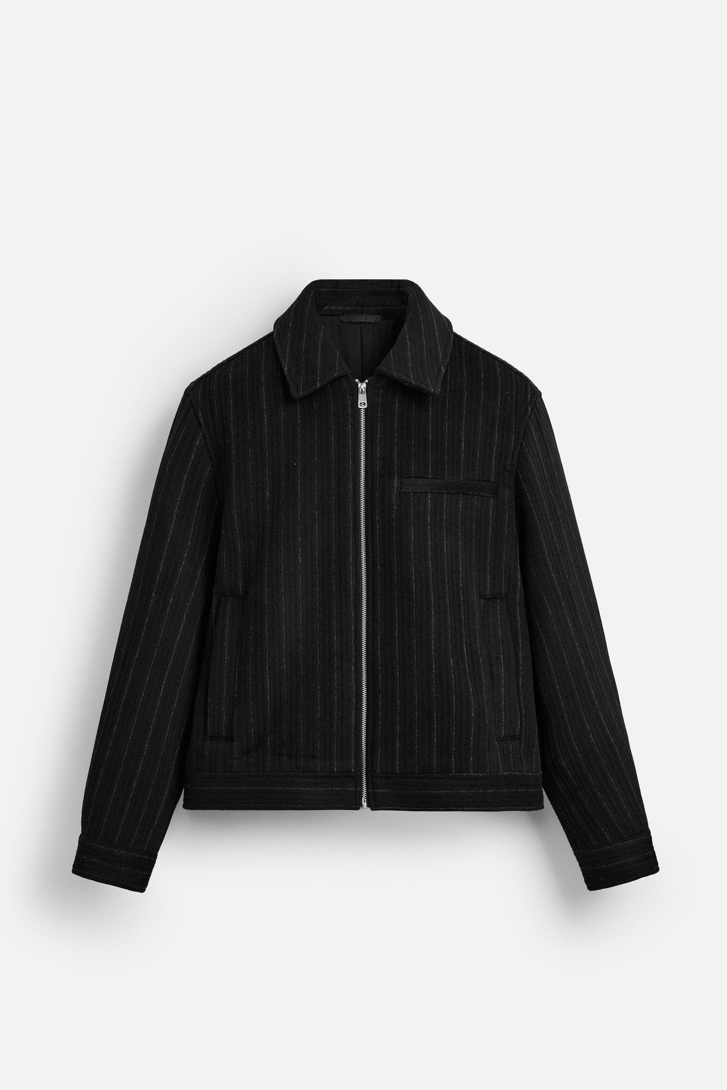 WOOL BLEND STRIPED JACKET size M