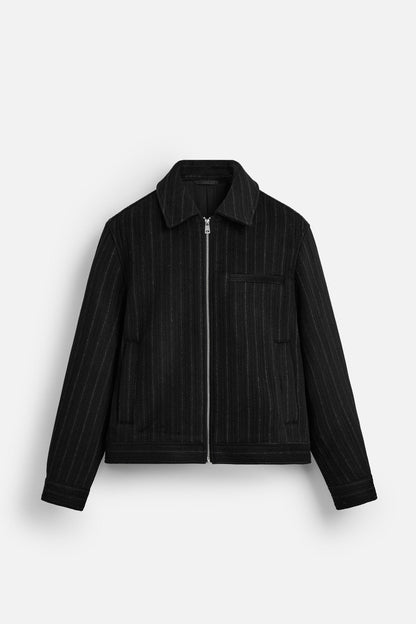 WOOL BLEND STRIPED JACKET size M