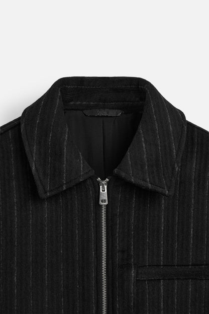 WOOL BLEND STRIPED JACKET size M