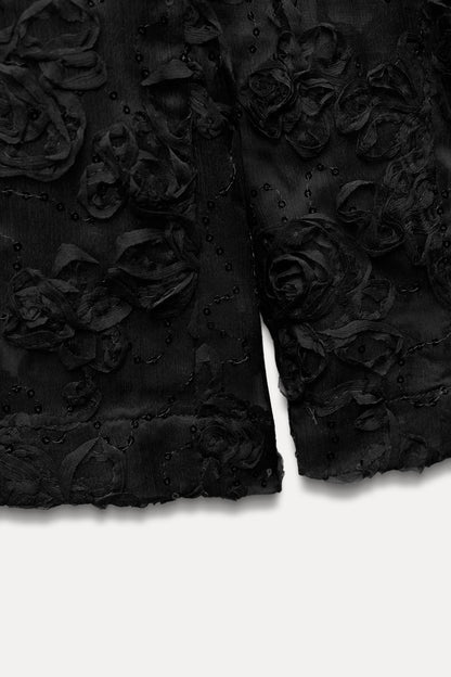 STRUCTURED SEQUINS SEMI-SHEER BLAZER Size S