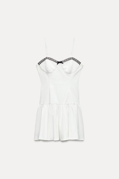 CORSETRY-INSPIRED MINI DRESS Size S